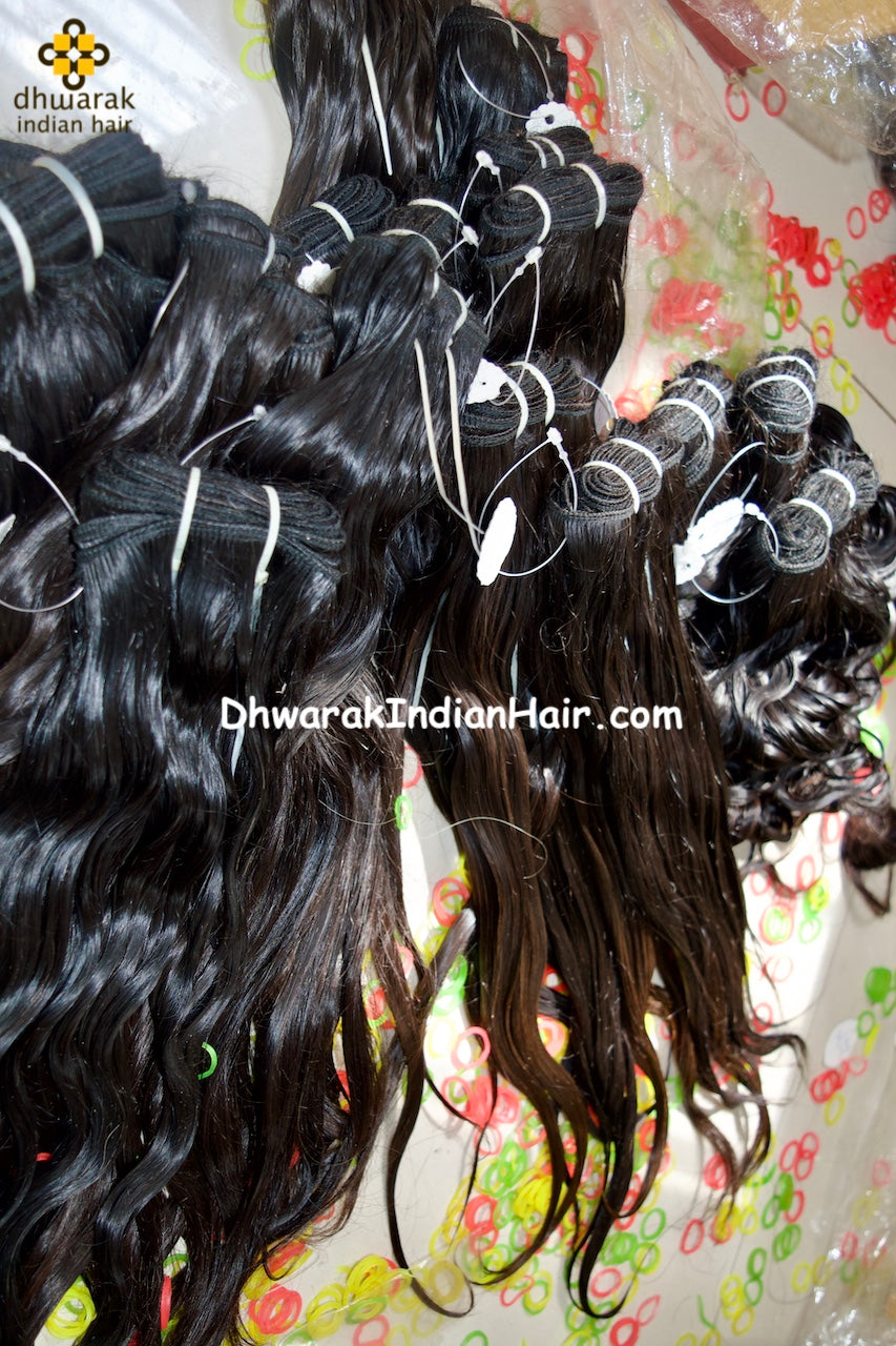 Paquet de cheveux indiens droits et bruts