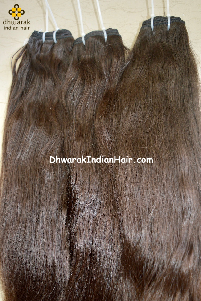 Paquet de cheveux indiens droits et bruts
