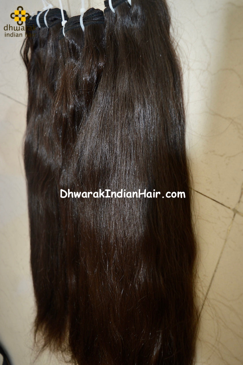 Paquet de cheveux indiens droits et bruts