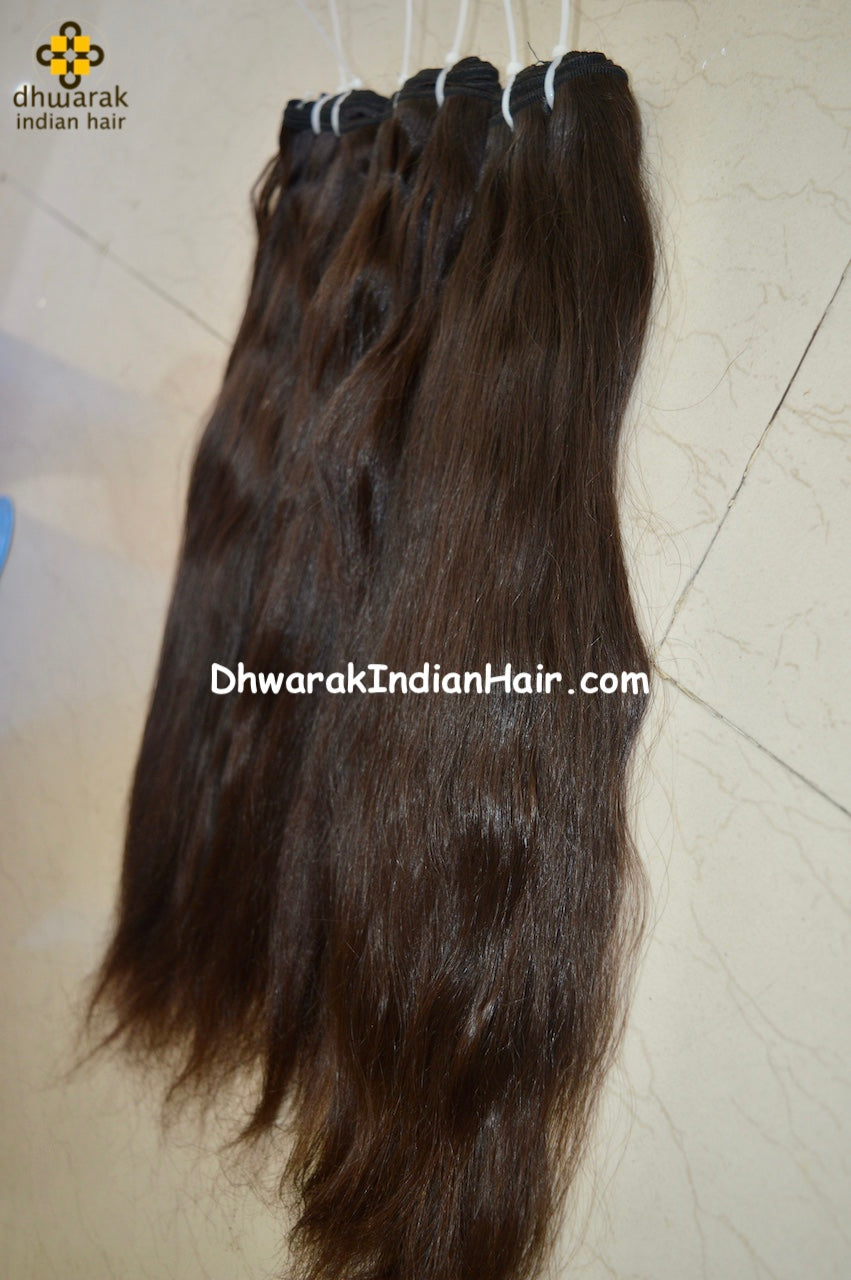 Paquet de cheveux indiens droits et bruts