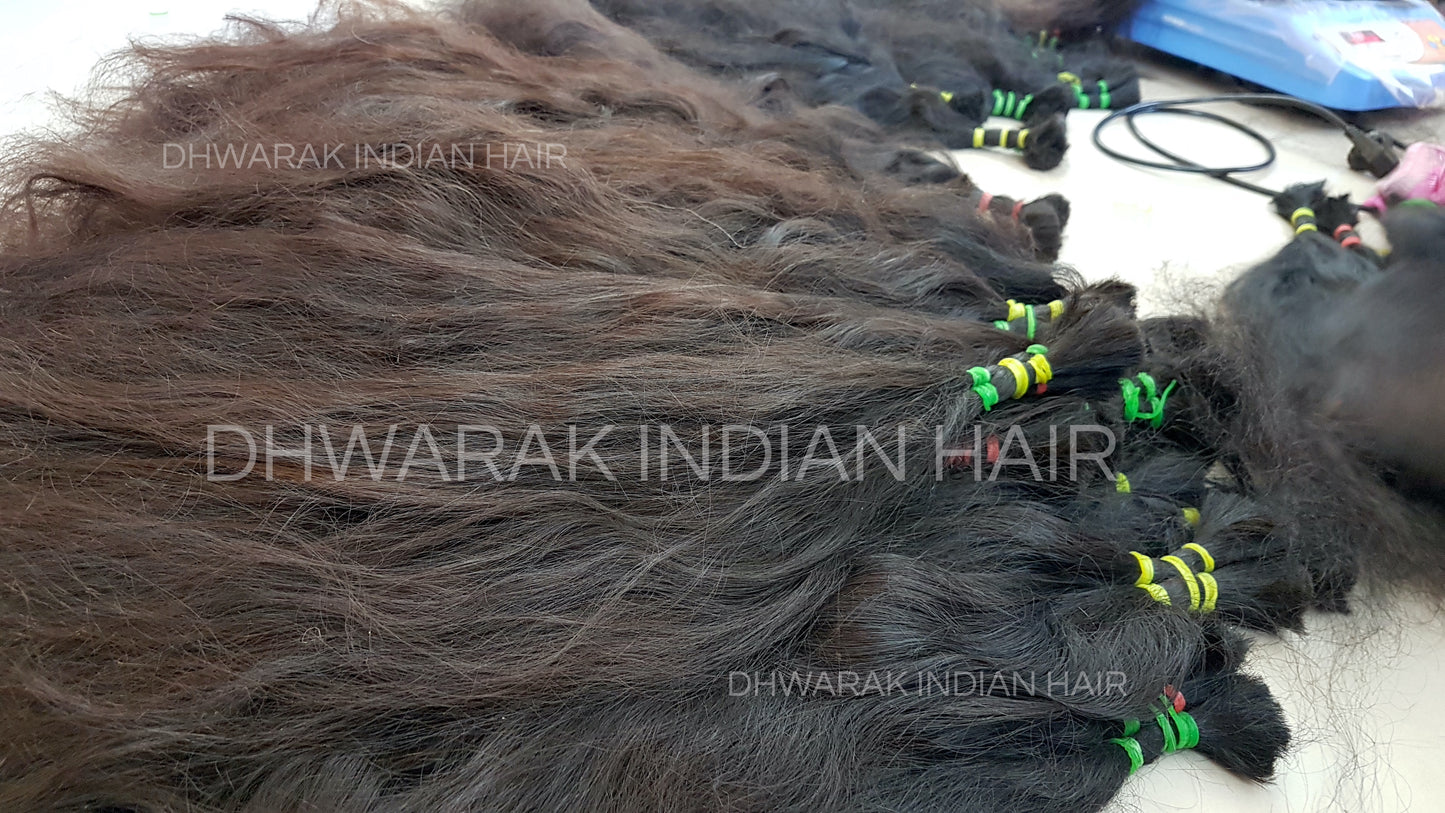 Cheveux indiens bruts en vrac