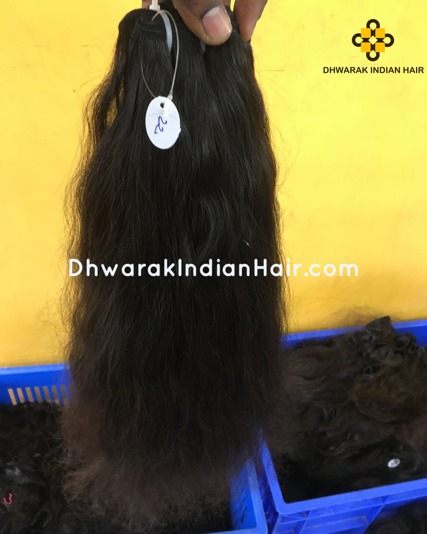 Offres groupées de cheveux noirs indiens raides