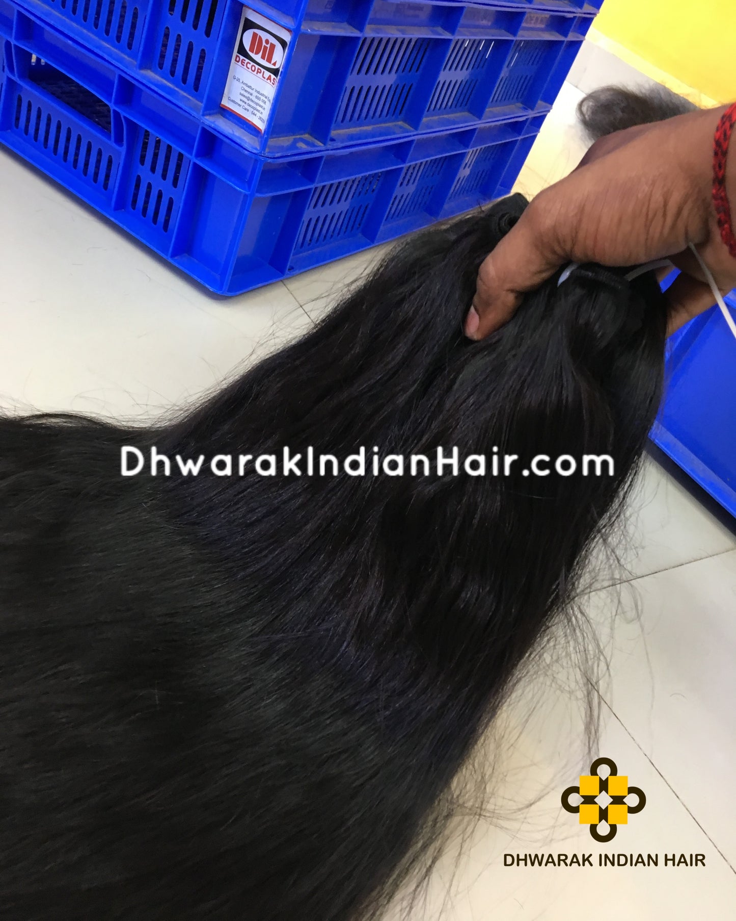 Offres groupées de cheveux noirs indiens raides