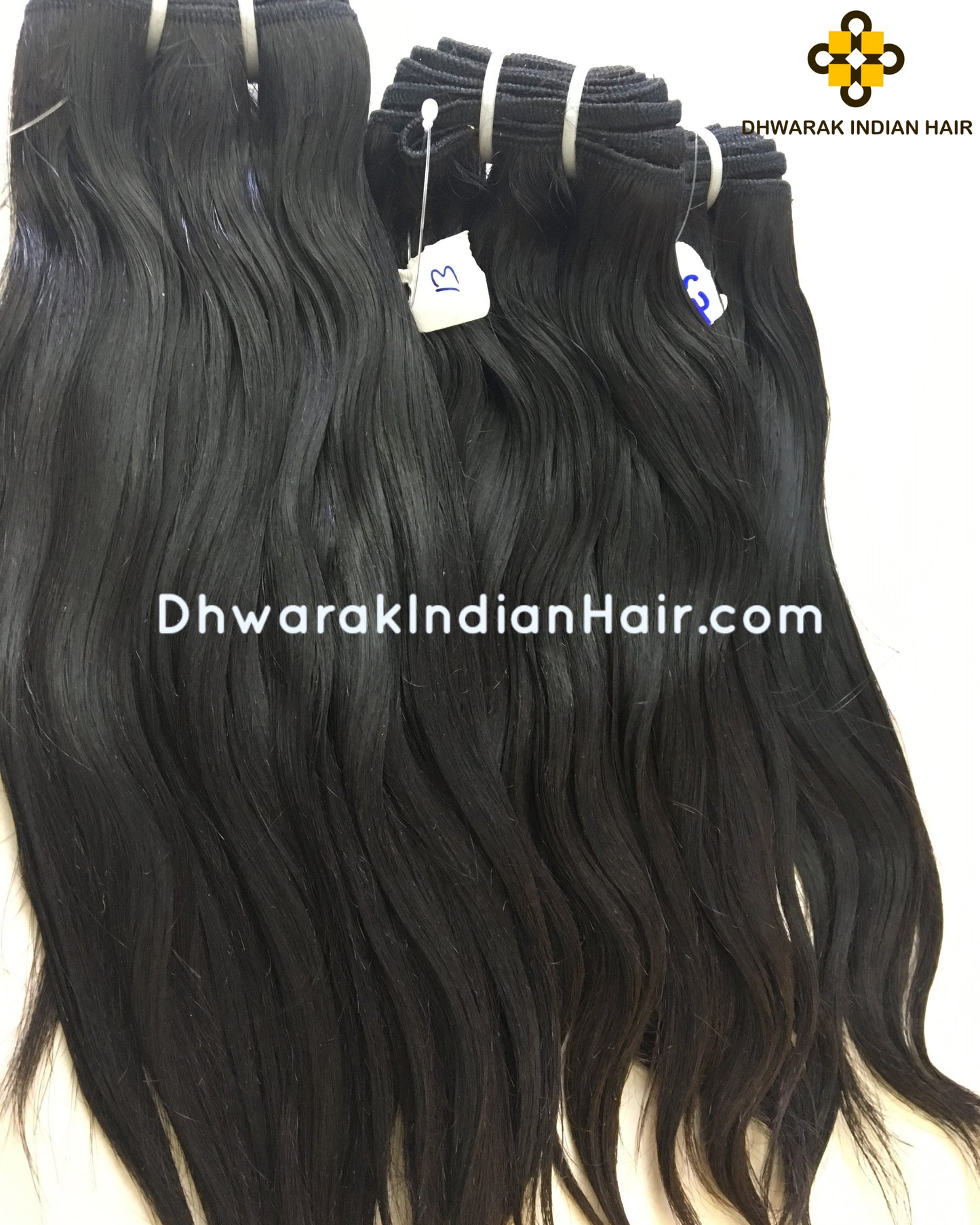 Offres groupées de cheveux noirs indiens raides