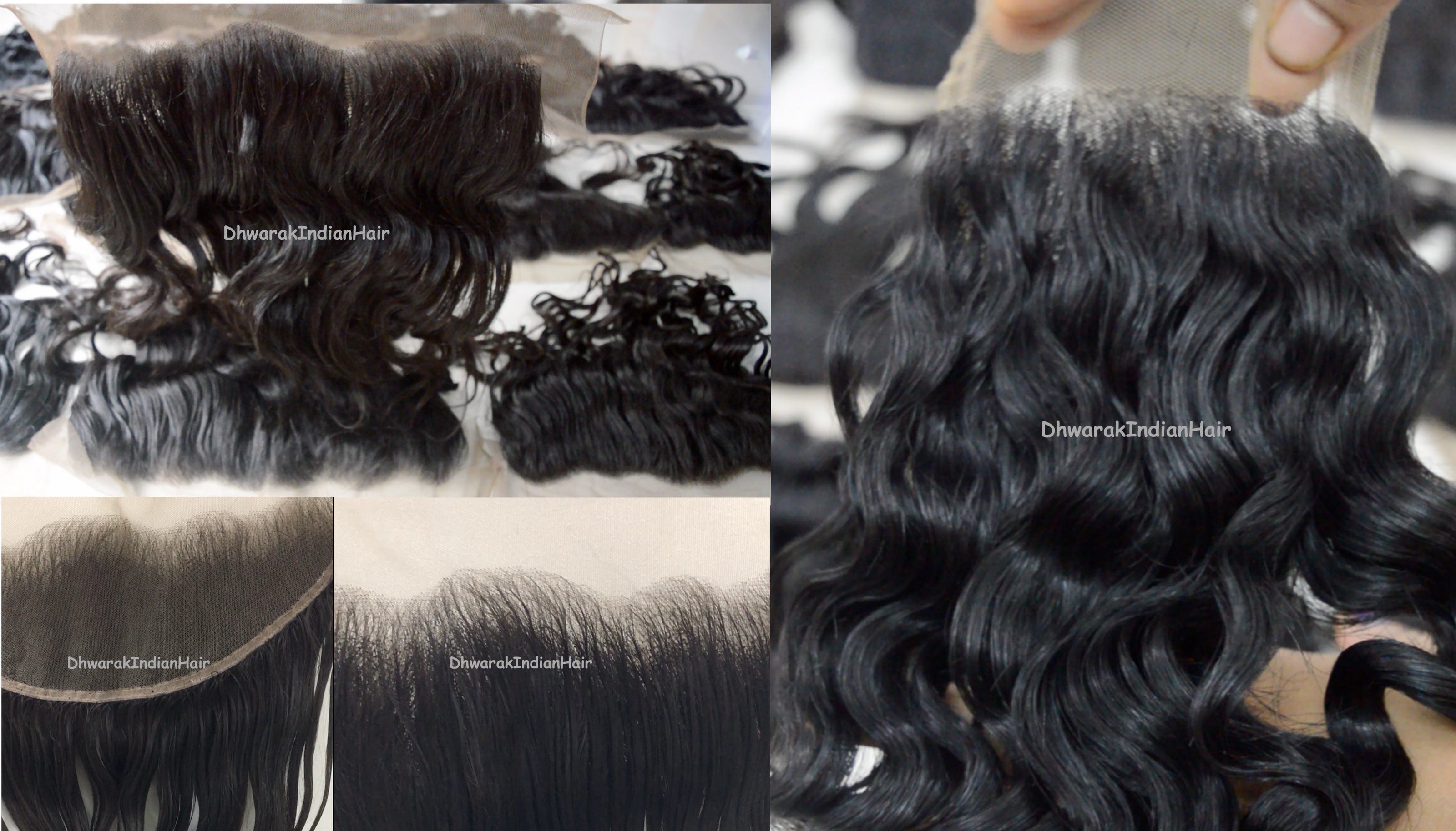 Raw indian hair vendor HD Closures and frontals 4*4 6*6 13*6 in transparent swiss lace