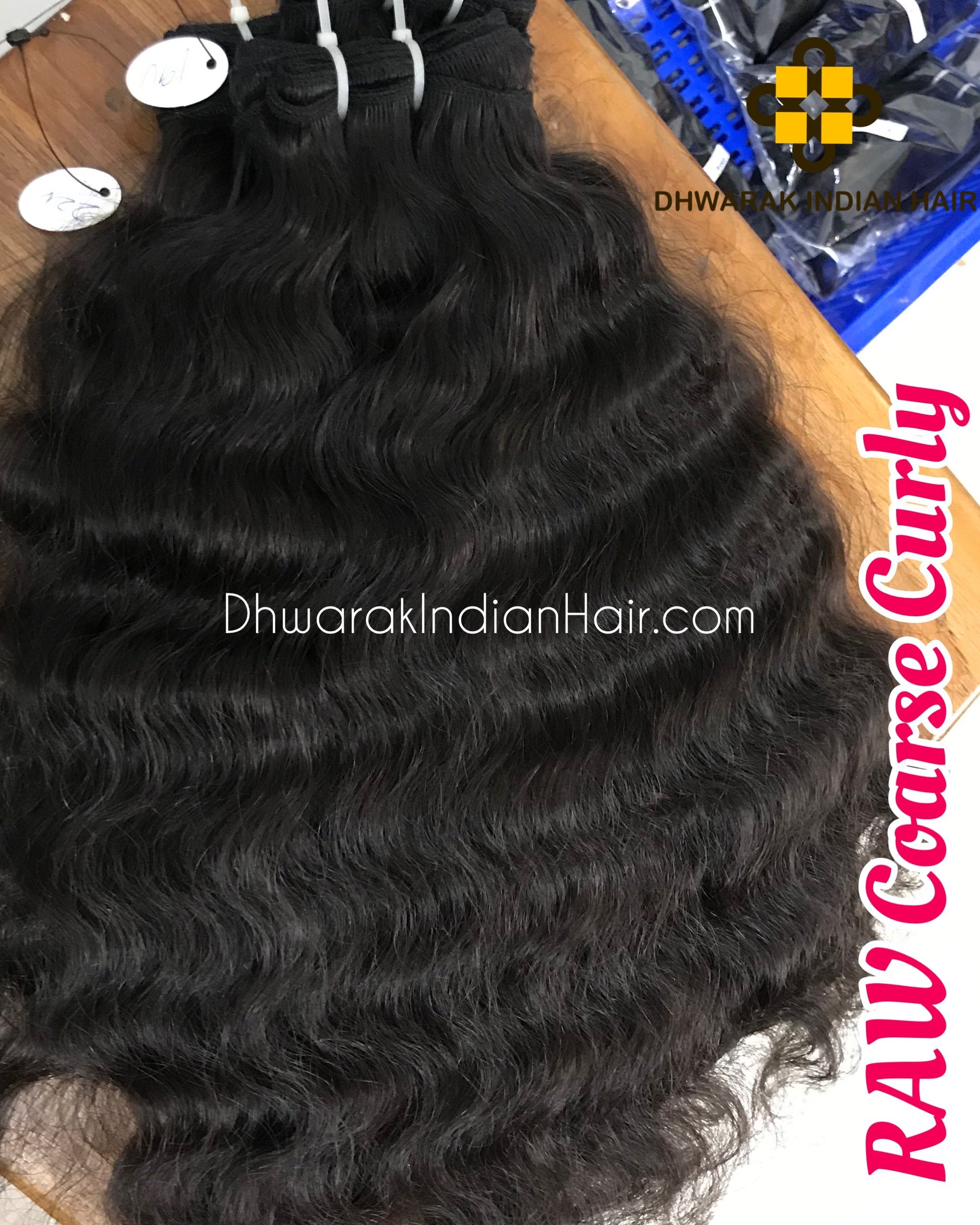 Raw Indian Coarse Curly hair Weaves Wholesale Vendor